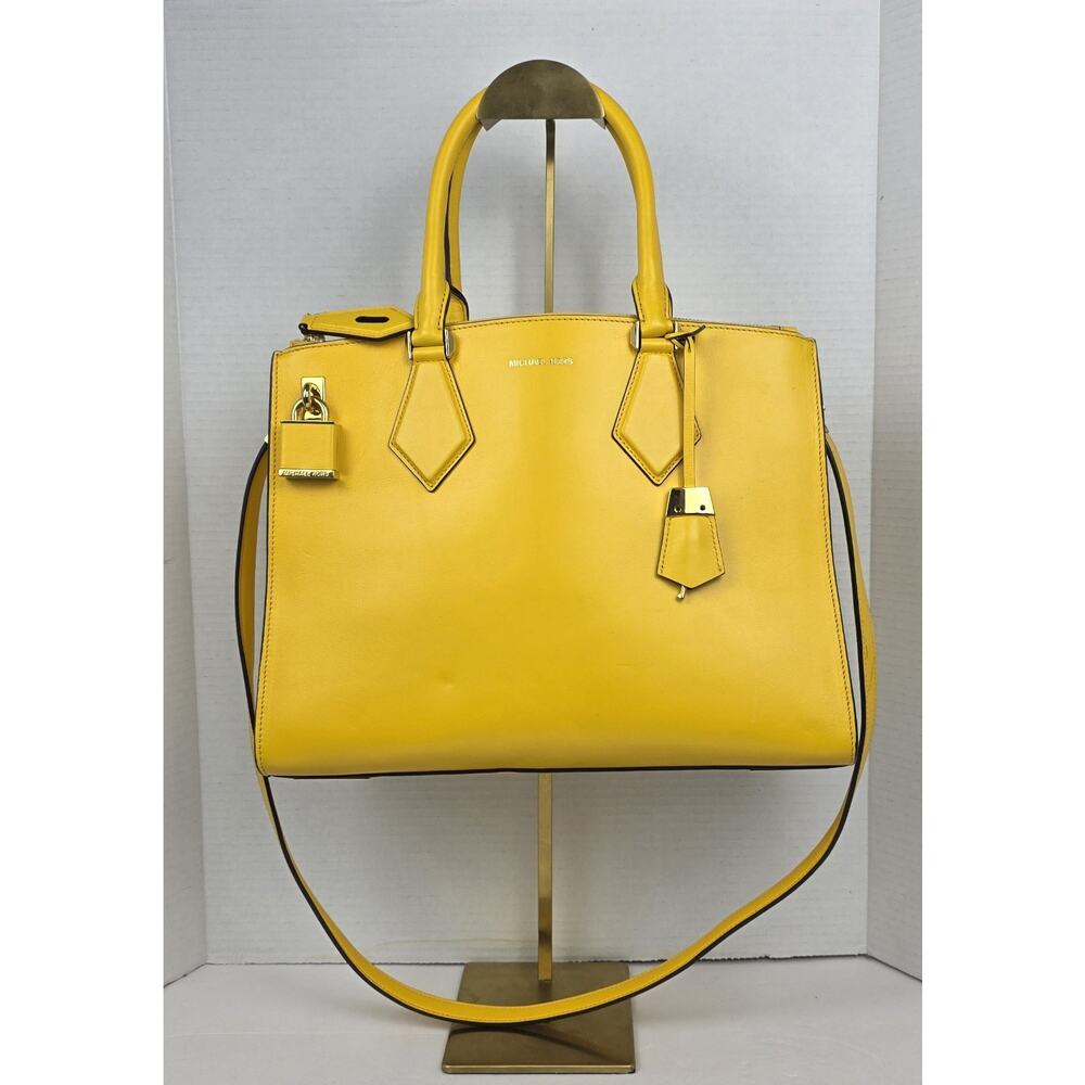 Michael Kors Collection‎ Yellow Casey Satchel Shoulder Bag